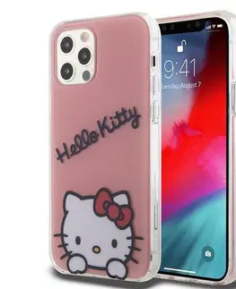 Puzdrá na mobilné telefóny Zadný kryt Hello Kitty IML Daydreaming Logo pre Apple iPhone 12/12 Pro, ružová 57983116917