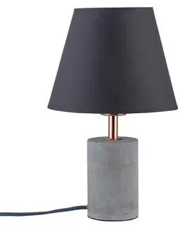 Stolové lampy Paulmann Paulmann Tem textilná stolná lampa podstavec betón