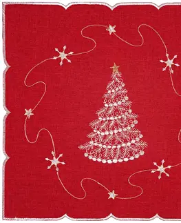 Obrusy Forbyt Vianočný obrus Strom červená, 35 x 35 cm