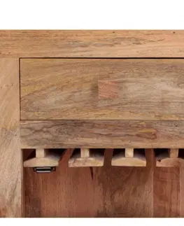 Barové stolíky Barová skriňa Hina 90x90x45 z mangového dreva