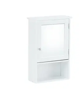 Kúpeľňový nábytok KONDELA Atene Typ 2 kúpeľňová skrinka so zrkadlom biela