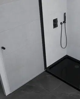 Vane MEXEN/S - Pretória sprchovací kút 100x110, transparent, čierna + sprchová vanička vrátane sifónu 852-100-110-70-00-4070B