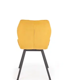 Jedálenské stoličky HALMAR K360 jedálenská stolička horčicová / čierna