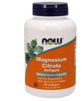 Magnézium NOW Foods Magnézium citrát Softgelové kapsuly