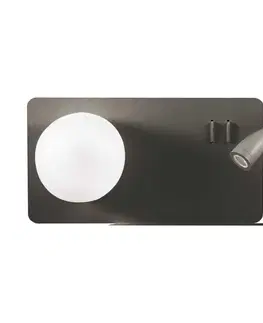 Svietidlá Ideal Lux Ideal Lux - LED Nástenné bodové svietidlo BOOK 1xG9/28W + LED/3W/230V čierna 