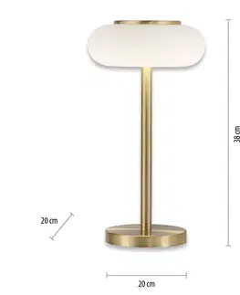 SmartHome stolové lampy Q-Smart-Home Paul Neuhaus Q-ETIENNE stolová LED lampa, mosadzná