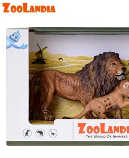 Hračky - figprky zvierat MIKRO TRADING - Zoolandia lev s mláďatami v krabičke