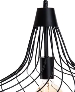 Zavesne lampy Moderne hanglamp zwart - Iggy