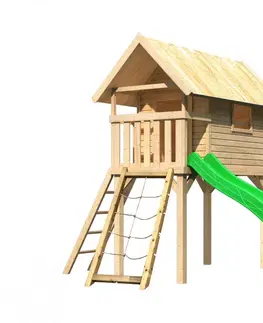Hracie veže Detská hracia veža so šmýkačkou Dekorhome Modrá
