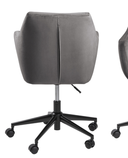 Kancelárske stoličky Dkton Dizajnová kancelárska stolička Norris, tmavo šedá