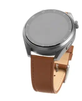 Príslušenstvo k wearables FIXED Kožený remienok s Quick Release so šírkou 22 mm pre inteligentné hodinky, hnedá