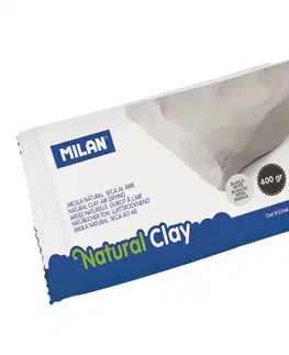 Kreatívne a výtvarné hračky MILAN - Modelovacia hmota Natural Clay 400 gr. biela farba, na vzduchu tvrdnúca