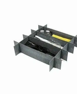 Úložné boxy Compactor Organizér do zásuvky Free, sivá