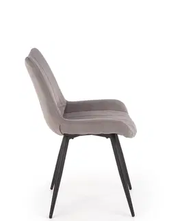 Jedálenské stoličky HALMAR K388 jedálenská stolička sivá / čierna