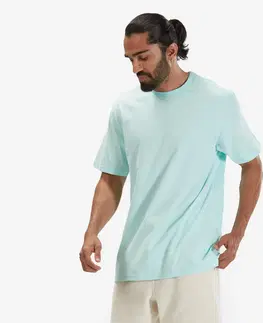 fitnes Pánske tričko na cvičenie 500 pastelovo mätové