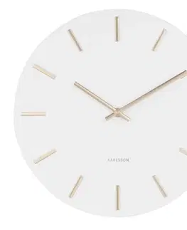 Hodiny Karlsson 5821WH Dizajnové nástenné hodiny, pr. 30 cm