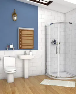 Sprchové dvere H K - Štvrťkruhová sprchová zástena MONO S4 90 číre sklo, R550 vrátane sprchovej vaničky z liateho mramoru SE-MONOS490/THOR-90Q