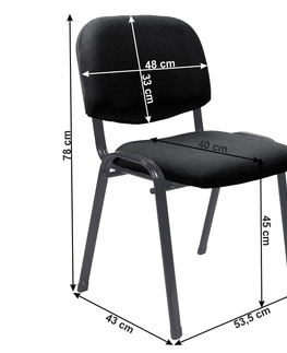 Kancelárske stoličky KONDELA Iso 2 New kancelárska stolička čierna
