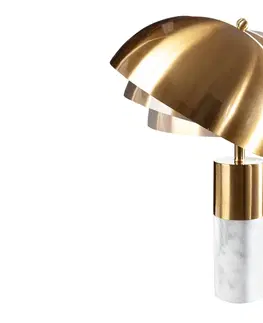 Stolné lampy LuxD 24987 Dizajnová stolová lampa Aamira 52 cm zlatá