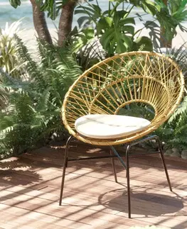 Stoličky Bali ratanová stolička béžová