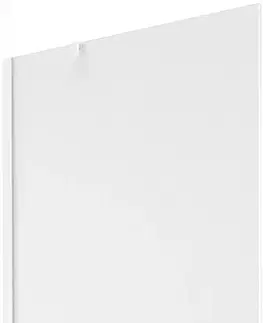 Sprchové dvere MEXEN/S - Next vaňová zástena FIX 80 x 150 cm, mrazené sklo, biela 895-080-000-00-30-20