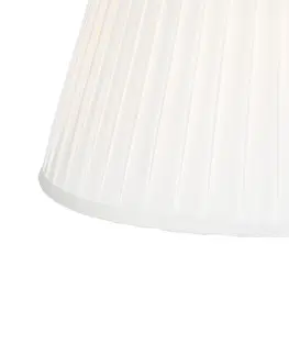 Zavesne lampy Závesná lampa s nariasenými odtieňmi krémová 35 cm - Blitz II čierna