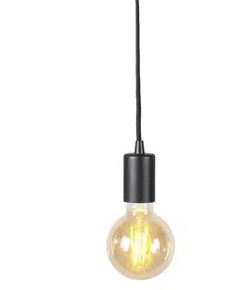 Zavesne lampy Inteligentné závesné svietidlo čierne vrátane WiFi G95 - Facil