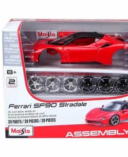 Drevené vláčiky Stavebnica M. Ferrari Assembly line, červená, 1:24
