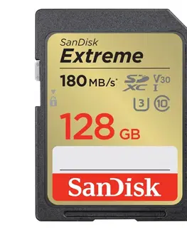 Pamäťové karty SanDisk Extreme SDXC 128 GB 180 MB/s V30 UHS-I U3