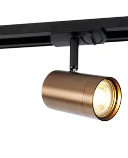 Kolajnicove svietidla Moderný 1-fázový koľajnicový reflektor tmavý bronz - Jeana