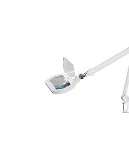 Lampy Geti LED Stmievateľná stolná lampa s lupou LED/12W/230V biela 