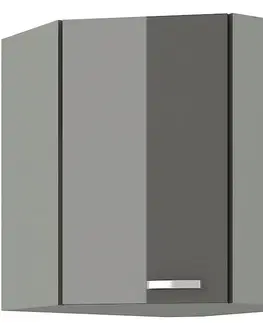 Kuchynské skrinky visiace Skrinka do kuchyne GREY 60X60 GN-72 2F (45°)