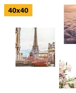 Zostavy obrazov Set obrazov Eiffelova veža v Paríži