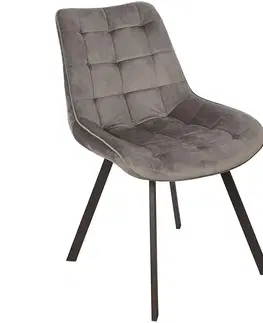 Čalúnené stoličky Stolička Simon šedá
