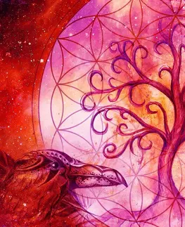 Obrazy Feng Shui Obraz magický strom života v pastelovom prevedení