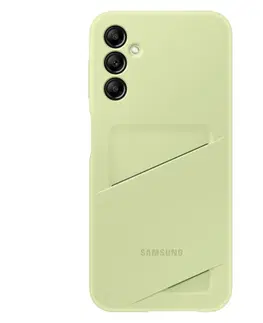 Puzdrá na mobilné telefóny Zadný kryt Card Slot Cover pre Samsung Galaxy A14 a A14 5G, limetková EF-OA146TGEGWW