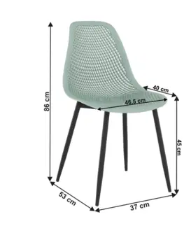 Stoličky Jedálenská stolička, zelená/čierna, TEGRA TYP 2