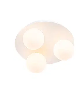Vonkajsie stropne svietidla Moderné kúpeľňové stropné svietidlo biele 3-svetlo - Cederic