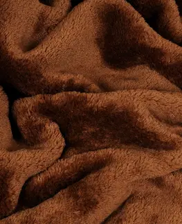 Prikrývky na spanie Matex Deka s rukávmi Kangoo tmavohnedá, 150 x 210 cm