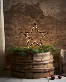 Vianočné svetelné hviezdy STAR TRADING Dekoračná LED lampa Spiky s hrotmi do zeme, 60 cm