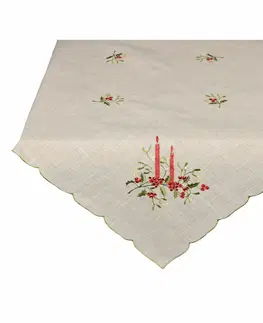 Obrusy Forbyt Vianočný obrus Sviečky CY292075G, 85 x 85 cm