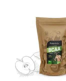 Športová výživa Protein&Co. BCAA ENHANCED – komplex aminokyselin 250 g Váha: 500 g, Zvoľ príchuť: Sour apple