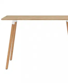 Jedálenské stoly Jedálenský stôl 120x60cm Dekorhome Biela