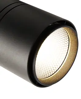 Kolajnicove svietidla Moderné stmievateľné trojfázové bodové svetlo čierne vrátane LED 3000K - pravítko 38