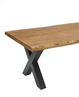 Jedálenské stoly Jedálenský stôl ATHAMÁS akácie Dekorhome 200x103x77 cm