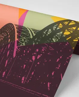Abstraktné tapety Tapeta digitálna ilustrácia mesta Kolín