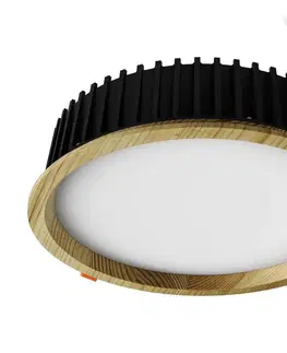 Svietidlá APLED APLED-LED Podhľadové RONDO WOODLINE LED/18W/230V 4000K pr. 26 cm borovica masív 