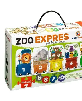 Hračky puzzle PROFIBABY -  Puzzle Zoo Express 30ks