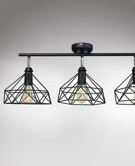 Moderné lampy do obývačky Luster Szach 2712/Z-B-3 Čierna Lw3