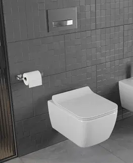 Záchody MEXEN/S - Stella Závesná WC misa vrátane sedátka s slow-slim, duroplast, biela 30680800